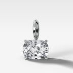 Classic East West Elongated Cushion Attachable Diamond Pendant