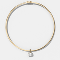 Classic East West Elongated Cushion Attachable Diamond Pendant With Reversible Omega Chain (3mm)