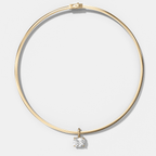 Classic East West Elongated Cushion Attachable Diamond Pendant With Reversible Omega Chain (3mm)