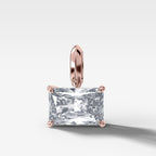 Classic East West Elongated Radiant Attachable Diamond Pendant