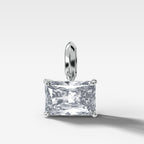 Classic East West Elongated Radiant Attachable Diamond Pendant