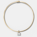 Classic East West Elongated Radiant Attachable Diamond Pendant With Reversible Omega Chain (3mm)