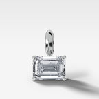 Classic East West Emerald Attachable Diamond Pendant