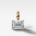 Classic East West Emerald Attachable Diamond Pendant