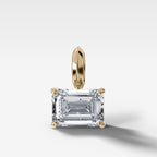 Classic East West Emerald Attachable Diamond Pendant