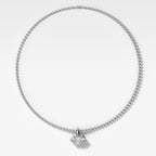 Classic East West Marquise Attachable Diamond Pendant With Beaded Chain (3mm)