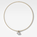 Classic East West Marquise Attachable Diamond Pendant With Beaded Chain (3mm)