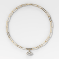 Classic East West Marquise Attachable Diamond Pendant With Paperclip Chain (6.2mm)
