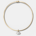 Classic East West Marquise Attachable Diamond Pendant With Reversible Omega Chain (3mm)