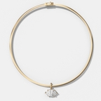 Classic East West Marquise Attachable Diamond Pendant With Reversible Omega Chain (3mm)