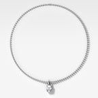 Classic Elongated Cushion Attachable Diamond Pendant With Beaded Chain (3mm)