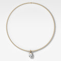Classic Elongated Cushion Attachable Diamond Pendant With Beaded Chain (3mm)
