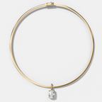 Classic Elongated Cushion Attachable Diamond Pendant With Reversible Omega Chain (3mm)