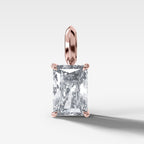 Classic Elongated Radiant Attachable Diamond Pendant