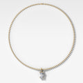 Classic Elongated Radiant Attachable Diamond Pendant With Beaded Chain (3mm)