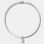 Classic Elongated Radiant Attachable Diamond Pendant With Reversible Omega Chain (3mm)