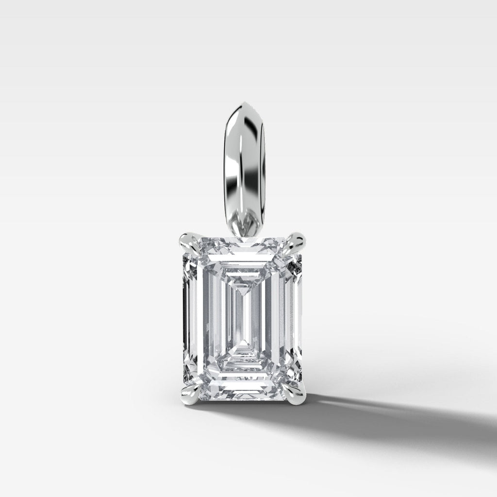 Classic Emerald Attachable Diamond Pendant
