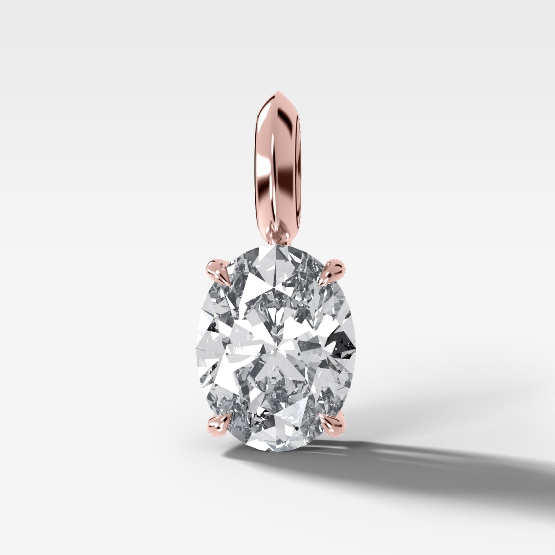 Classic Oval Attachable Diamond Pendant