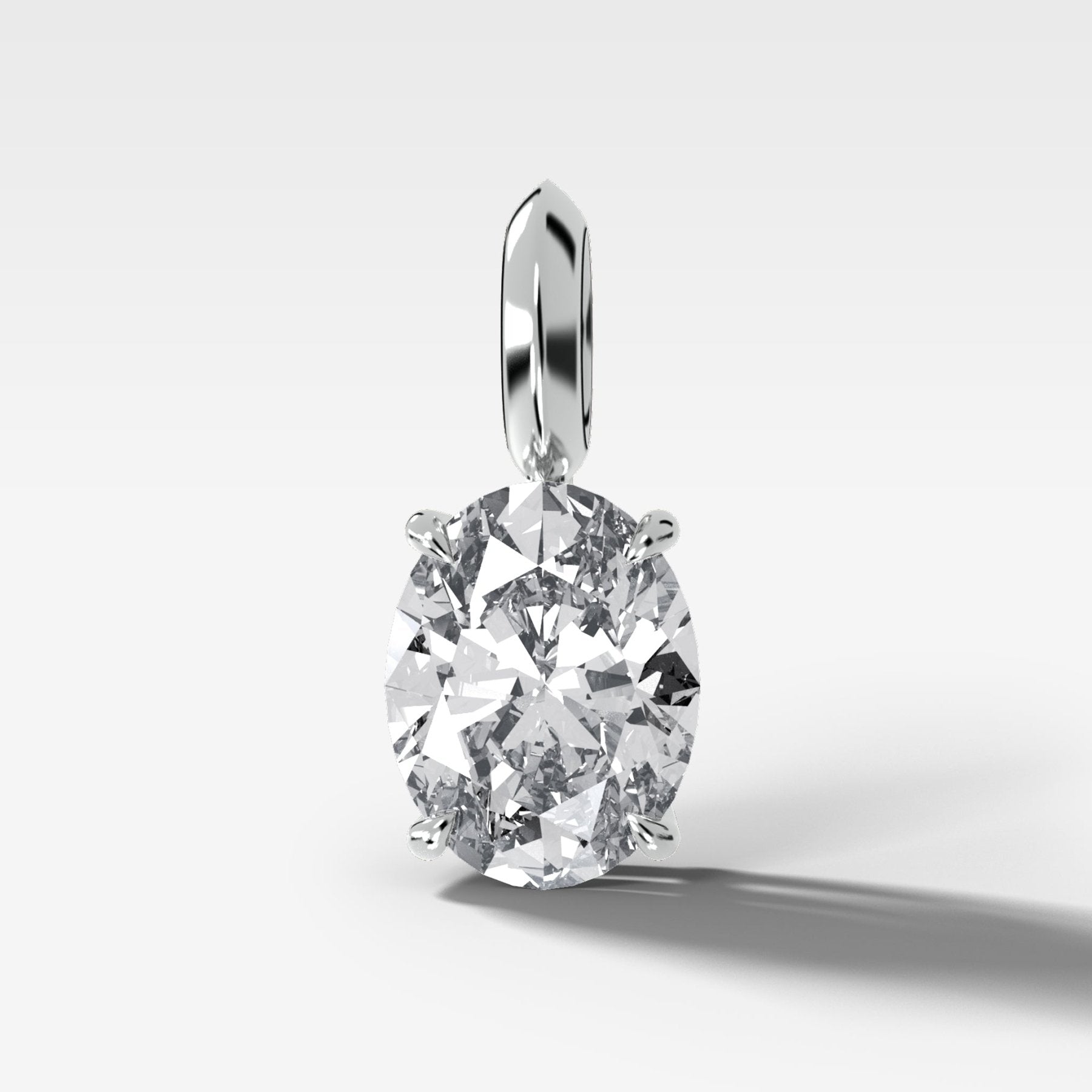 Classic Oval Attachable Diamond Pendant