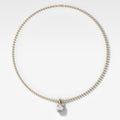 Classic Oval Attachable Diamond Pendant With Beaded Chain (3mm)