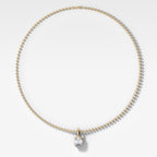 Classic Oval Attachable Diamond Pendant With Beaded Chain (3mm)