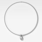 Classic Oval Attachable Diamond Pendant With Beaded Chain (3mm)