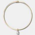 Classic Oval Attachable Diamond Pendant With Reversible Omega Chain (3mm)