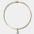 Classic Pear Attachable Diamond Pendant With Reversible Omega Chain (3mm)