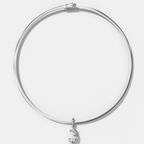 Classic Pear Attachable Diamond Pendant With Reversible Omega Chain (3mm)