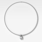 Classic Princess Attachable Diamond Pendant With Beaded Chain (3mm)