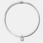 Classic Princess Attachable Diamond Pendant With Reversible Omega Chain (3mm)