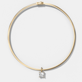Classic Princess Attachable Diamond Pendant With Reversible Omega Chain (3mm)