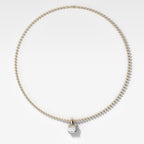 Classic Radiant Attachable Diamond Pendant With Beaded Chain (3mm)