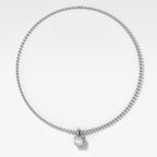 Classic Round Attachable Diamond Pendant With Beaded Chain (3mm)