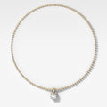 Classic Round Attachable Diamond Pendant With Beaded Chain (3mm)