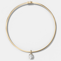 Classic Round Attachable Diamond Pendant With Reversible Omega Chain (3mm)
