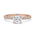 Cushion Cut Diamond Engagement Ring in 4 Prong Setting