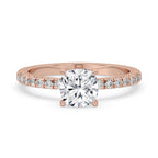 Cushion Cut Diamond Engagement Ring in 4 Prong Setting