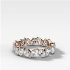 Claw Set Eternity Band With Pear Diamonds