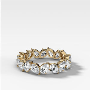 Claw Set Eternity Band With Pear Diamonds