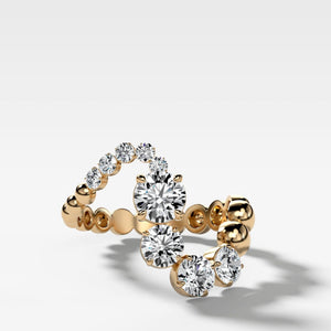 Claw Set Wave Diamond Ring