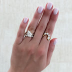 Claw Set Wave Diamond Ring