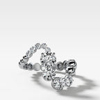 Claw Set Wave Diamond Ring