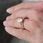 1.33 CT Pear Cut Moissanite Solitaire Engagement Ring