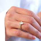 1.33 CT Pear Cut Moissanite Solitaire Engagement Ring