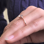 1.20 CT Round Cut Moissanite Solitaire Diamond Engagement Ring