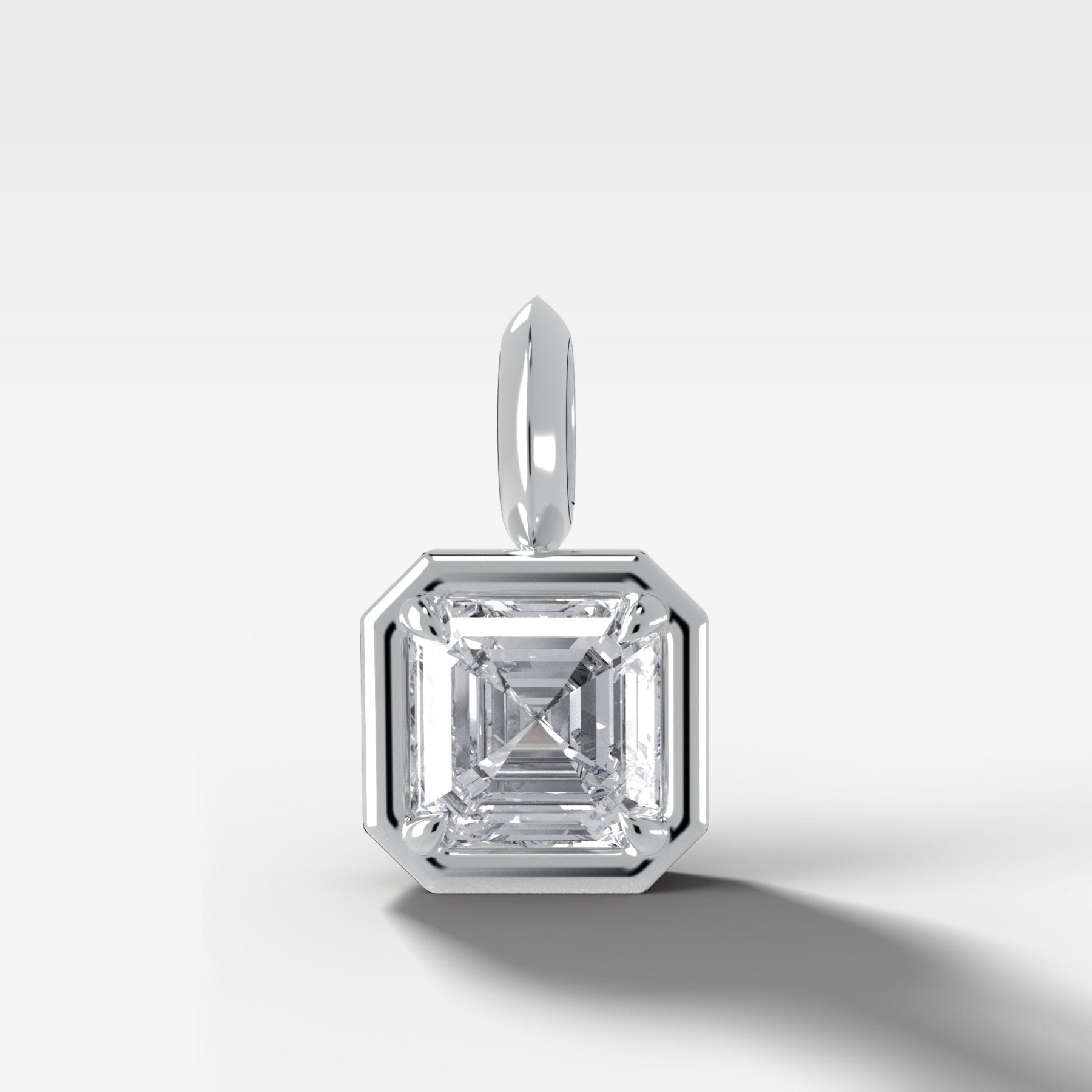 Club Asscher Attachable Diamond Pendant