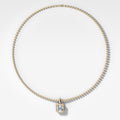 Club Asscher Attachable Diamond Pendant With Beaded Chain (3mm)