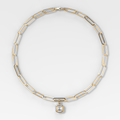 Club Asscher Attachable Diamond Pendant With Paperclip Chain (6.2mm)