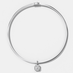 Club Asscher Attachable Diamond Pendant With Reversible Omega Chain (3mm)